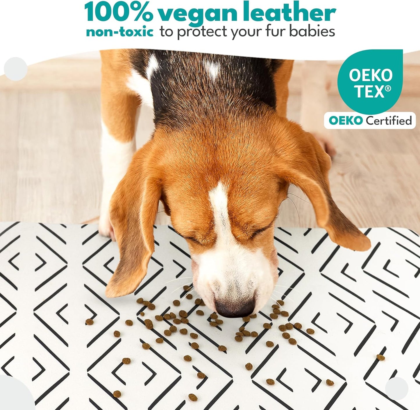 Premium Large Dog and Cat Feeding Mat - Waterproof, Non-Slip Design for Food and Water Bowls - Easy to Clean Pet Mat