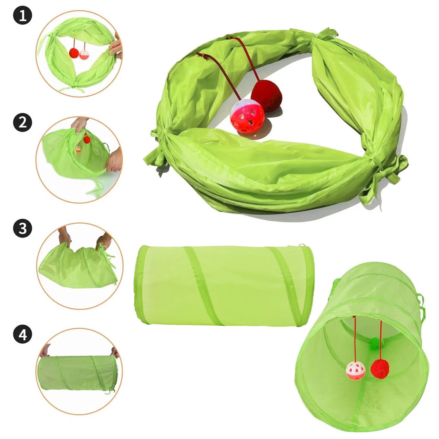 Ultimate 21-Piece Cat Toy Set - Interactive Tunnel, Fluffy Mice, and Crinkle Balls for Endless Fun!