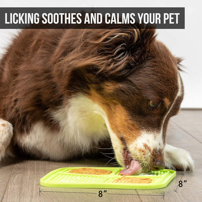 IQ Treat Lick Mat for Dogs and Cats - Innovative Slow Feeder and Enrichment Toy Alternative to Traditional Bowls