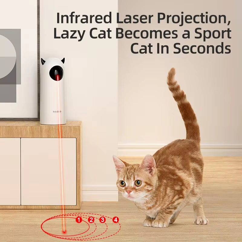 Interactive LED Laser Cat Toy - Automatic Smart Teaser for Indoor Fun!