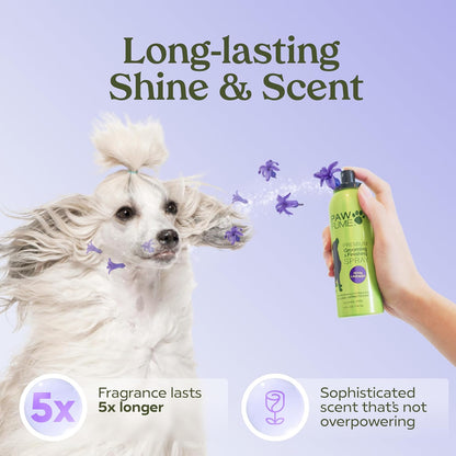 PAWFUME Royal Lavender Dog Detangler Grooming Spray, 1-Pack – Hypoallergenic, Alcohol-Free Formula for Moisturizing and Detangling – Salon-Quality Coat Care for Dogs