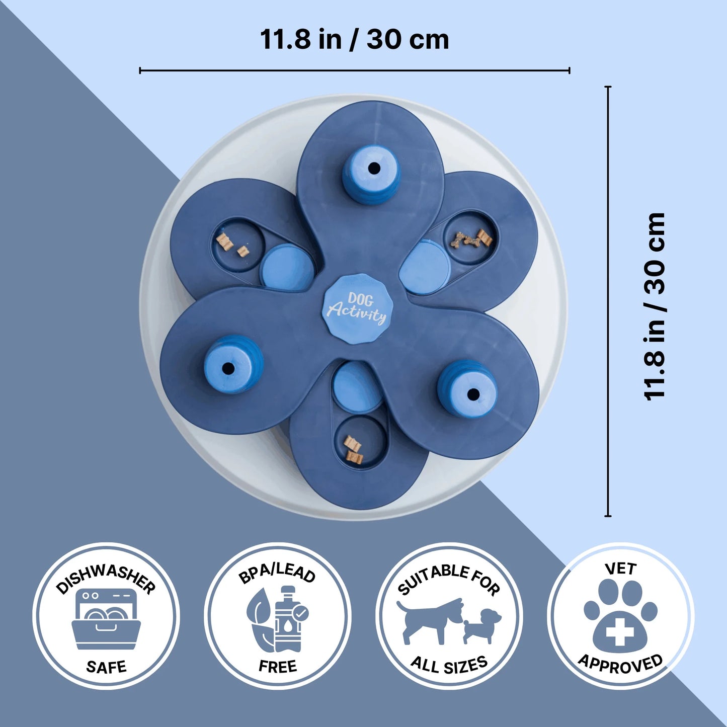 Advanced Dog Puzzle Toy - Level 3 Flower Strategy Game & Treat Dispenser for Engaging Play