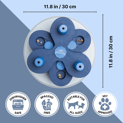 Advanced Dog Puzzle Toy - Level 3 Flower Strategy Game & Treat Dispenser for Engaging Play