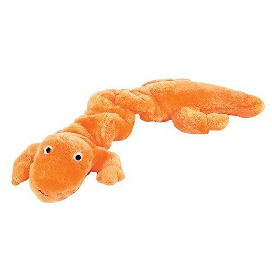 Gecko Lizard Bungee Dog Toys Durable Plush Stretch Colorful Squeaky Toy for Dogs(Orange)