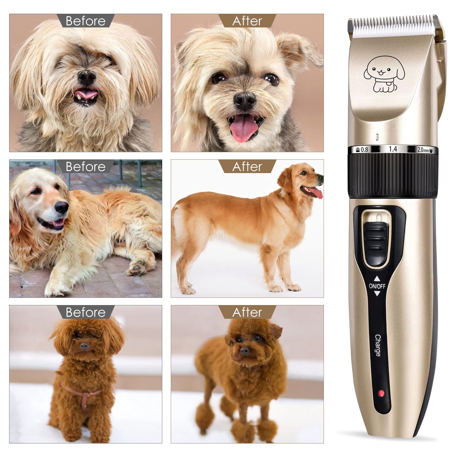 Ultimate Cordless Dog Grooming Kit - Professional Quiet Clippers for Effortless Pet Grooming