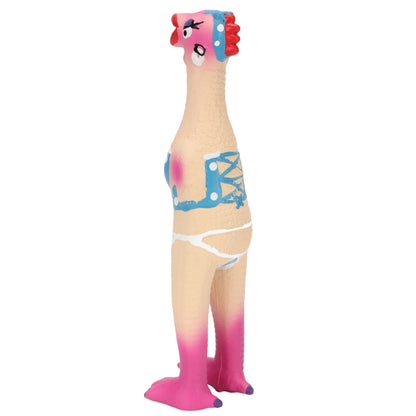 Exciting Squeaky Chicken Dog Toy - Durable, Bite-Resistant Fun for Dogs of All Sizes!