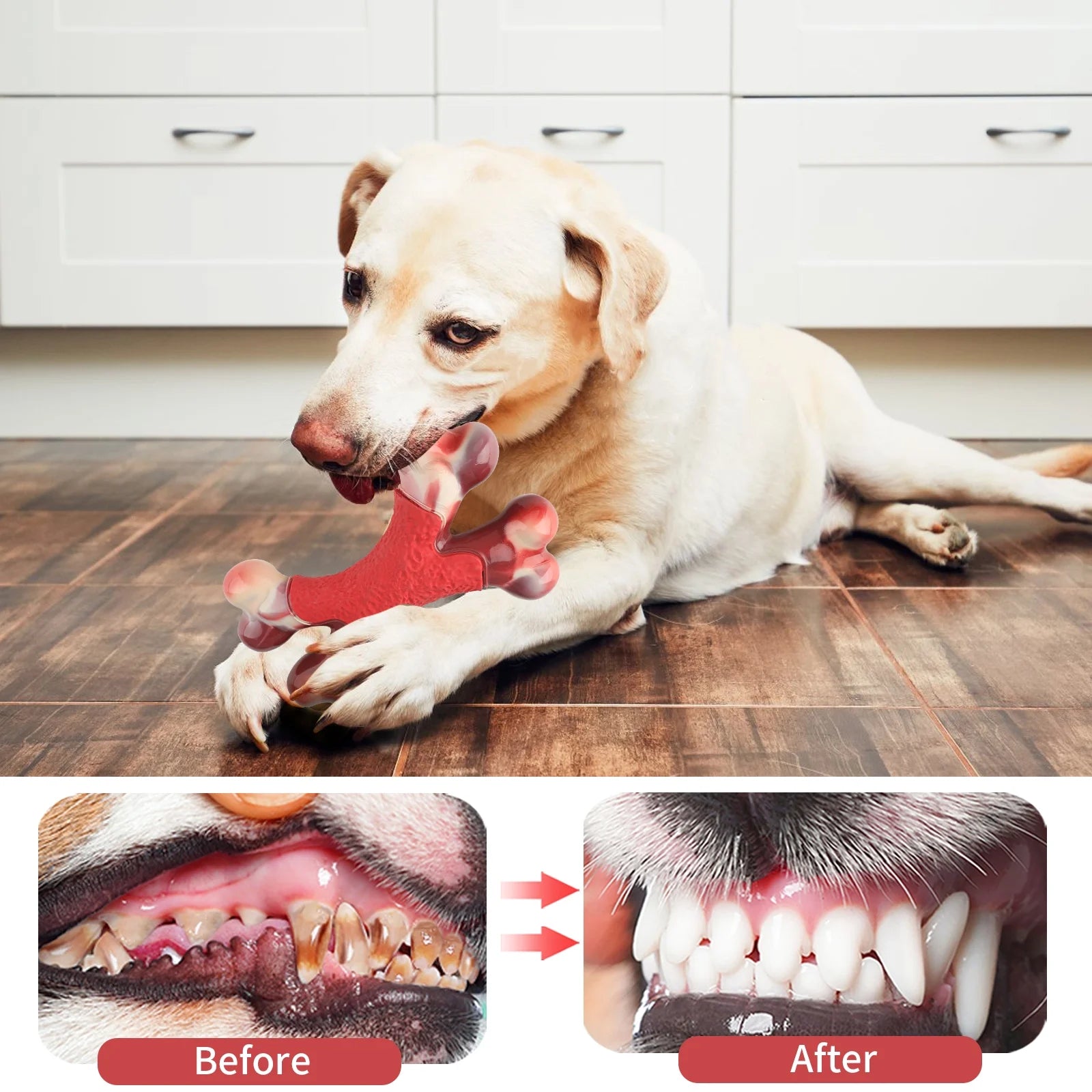 Ultimate Large Dog Chew Toy for Aggressive Chewers - Indestructible Beef-Flavored Bone for Heavy Chewing Fun!