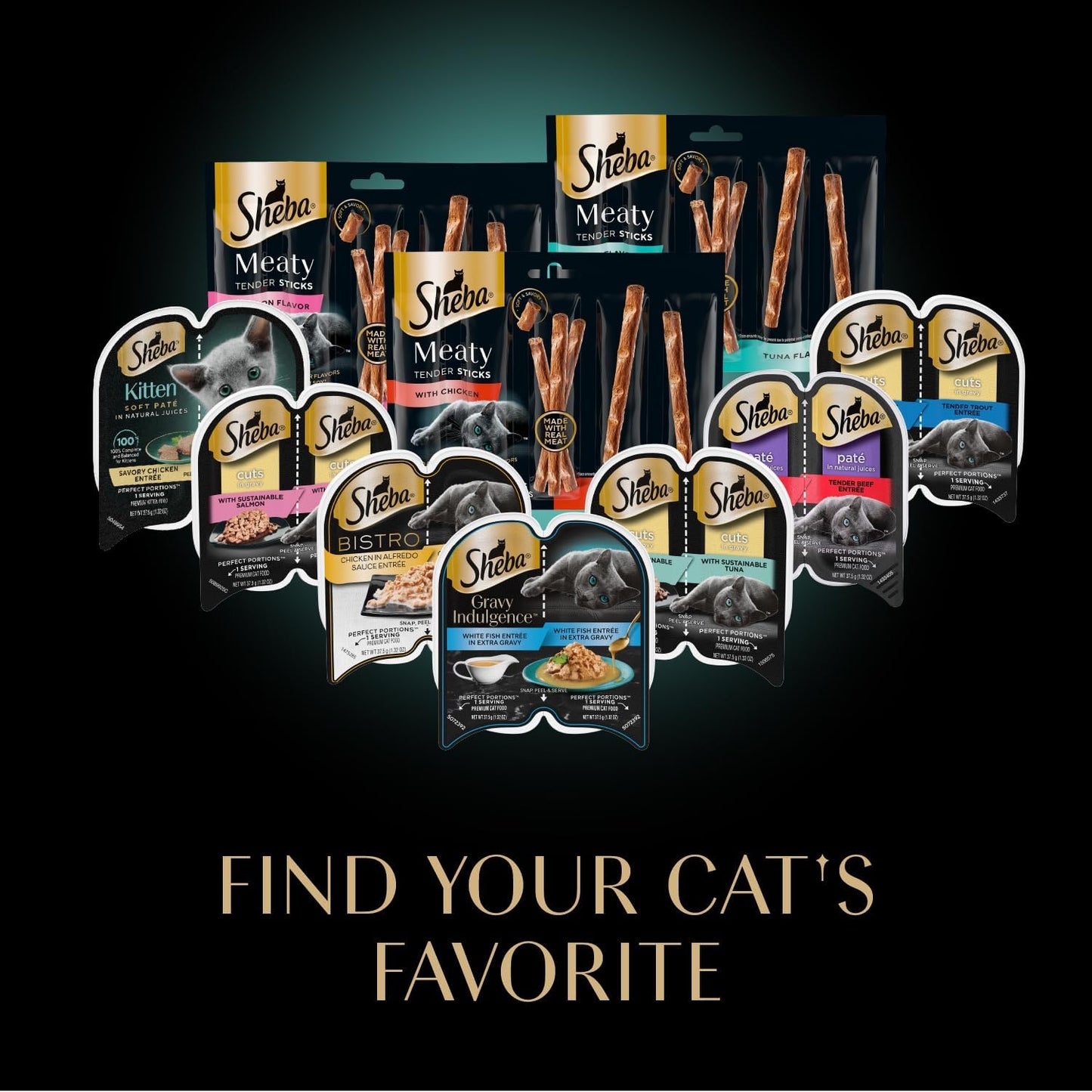 Meaty Tender Sticks Chicken Cat Treats, Salmon Flavor, Cat Snacks, 0.14 Oz., 5 Count, Pack of 10 (50 Sticks Total)