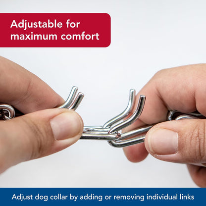 Ultra-Plus Prong Dog Training Collar, 4 Mm X 21" Neck Size, 4 Mm X 25" Chain Length, Steel Chrome Plated Dog Prong Collar, Pinch Collar for Dogs, Dog Correction Collar