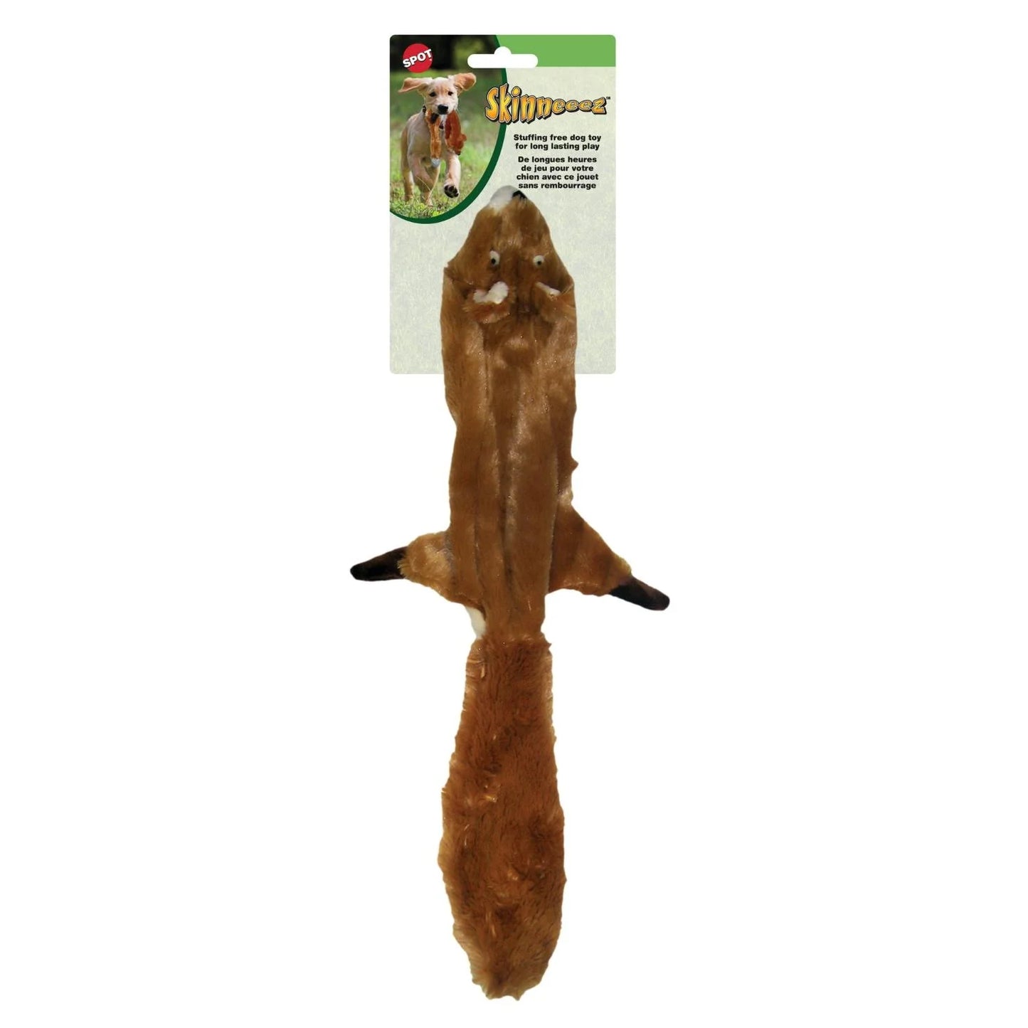 SPOT Skinneez Squirrel Dog Toy - Durable No Stuffing Design for Medium & Large Dogs, Perfect for Tug, Fetch & Shake Play, 23 Inches