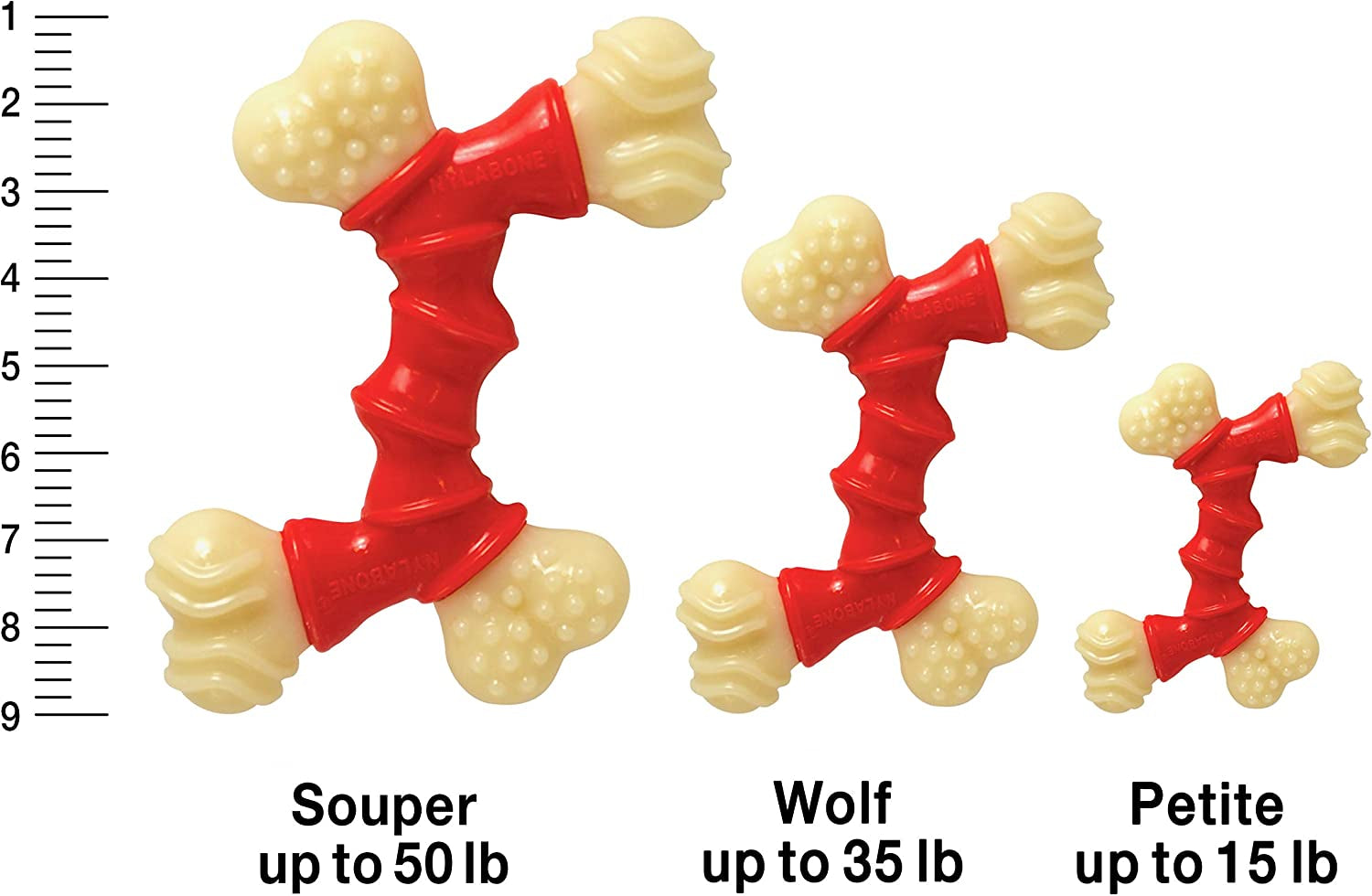 Double Bone Power Chew Toy for Aggressive Chewers - Bacon Flavor, X-Large (50+ lbs)