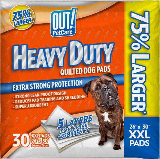 Heavy Duty XXL Dog Pads, Absorbent Pet Training and Puppy Pads, 26 X 30 In, - 30 Pads