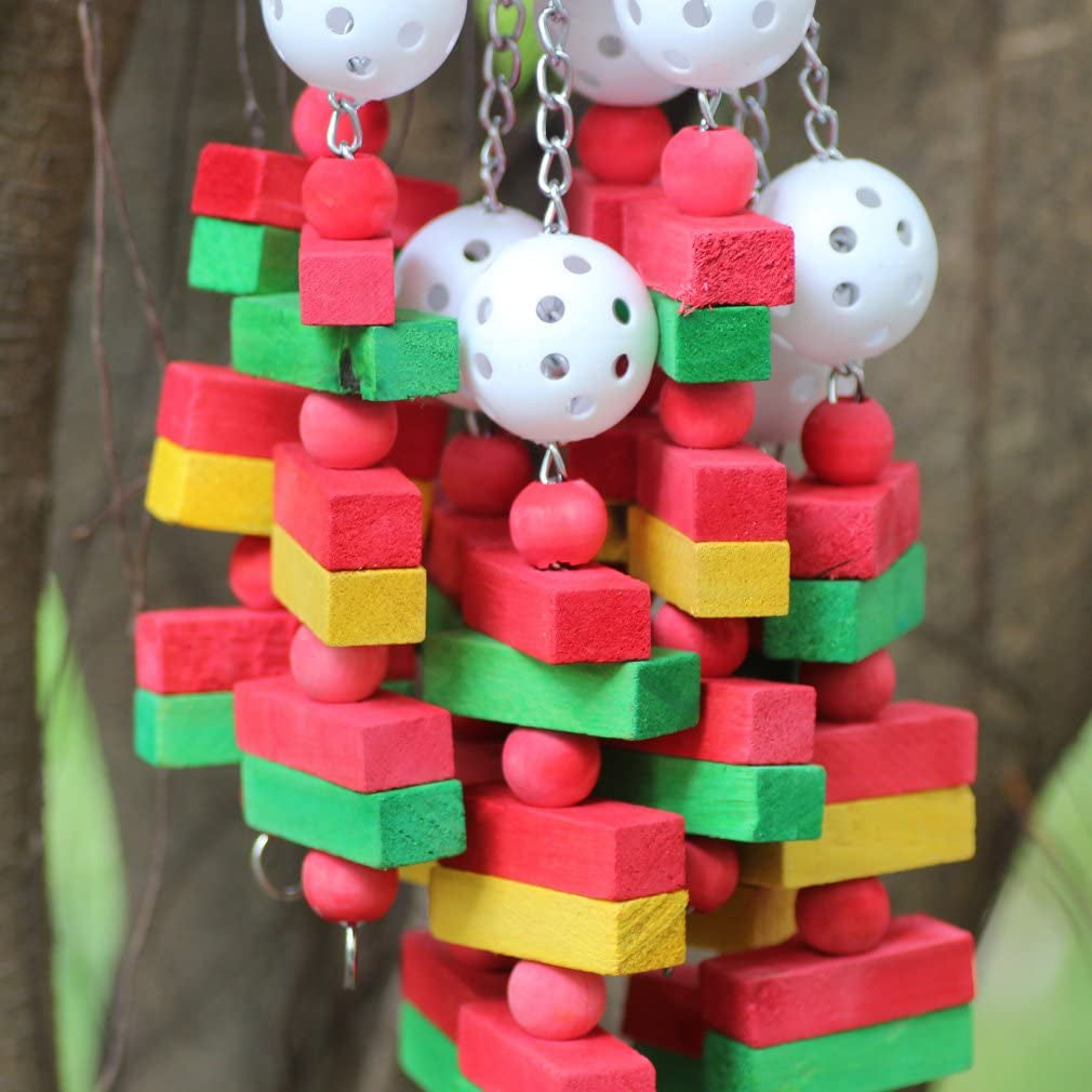 Extra-Large 22-Inch Apple Chewing Toy for Medium to Large Birds - Ideal for African Greys, Macaws, Cockatoos, Eclectus, and Amazons
