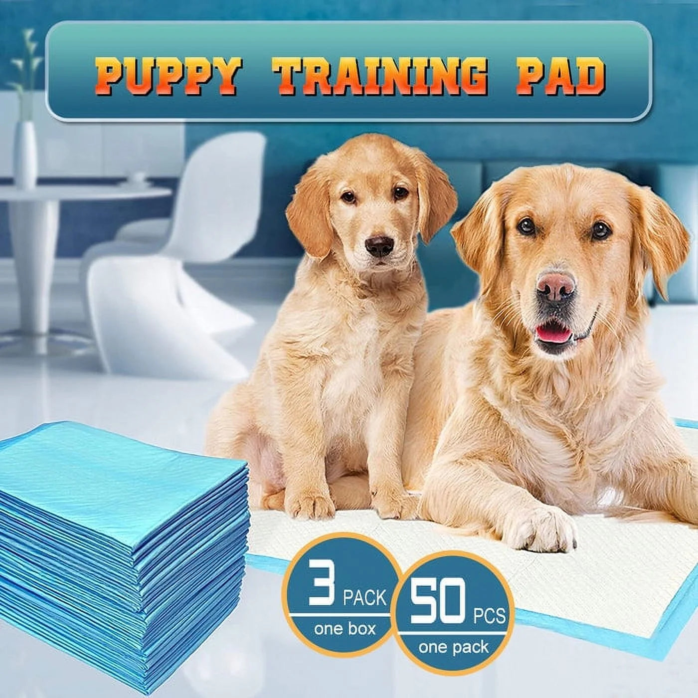 KAPAS 150 Count Small ( S 17" X 24") Super Absorbent Dog and Puppy Training Pads, Pet Diaper Pee Pads for Small-Sized Dogs like Bulldog, Chow Chow, Border, Collie, Husky and so On