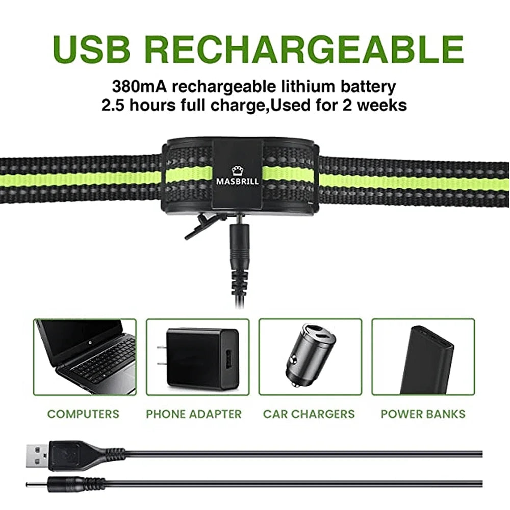 Dog Bark Collar Waterproof No Shock Collar Rechargeable anti Bark Collar, No Bark Collar for Medium Large Dogs,