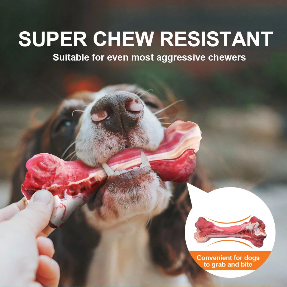 Indestructible Dog Chew Toys for Large Aggressive Chewers - Tough Teething Toys for Pet Dental Care & Boredom Relief