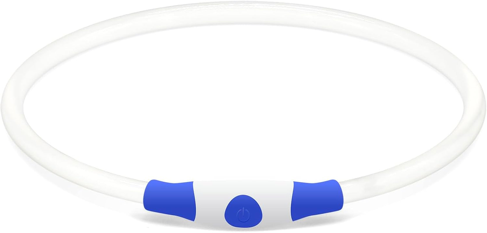 USB Rechargeable LED Dog Collar - Illuminated Safety Necklace for Small, Medium, and Large Dogs (Blue)