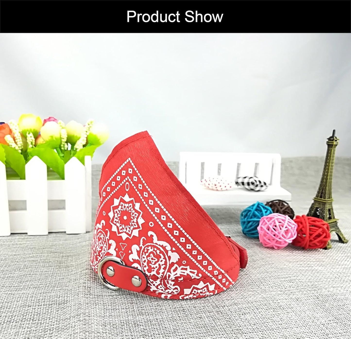 Stylish Red Bandana Collar for Medium Male Puppies