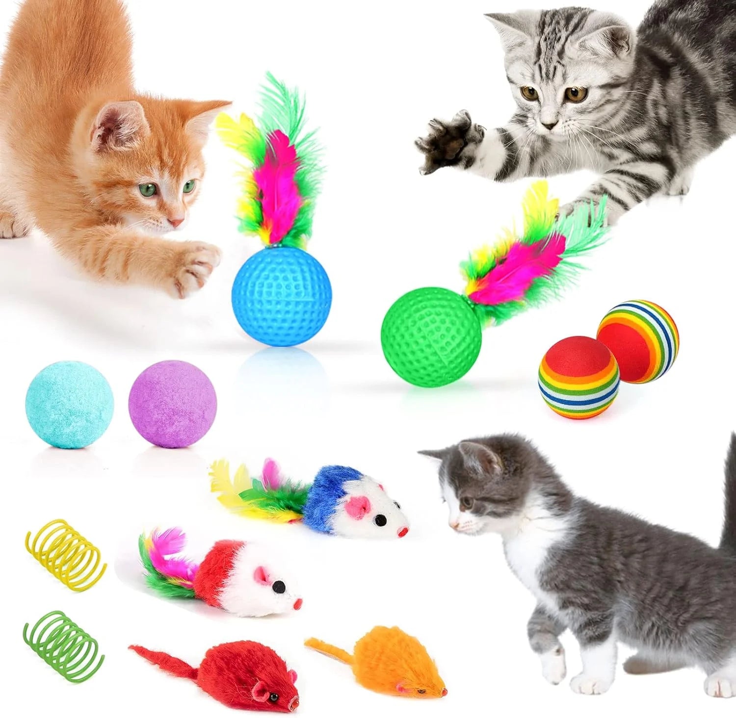 Ultimate 34-Piece Cat Toys Set: Interactive Tunnels, Wands, and Catnip Teasers for Endless Fun!