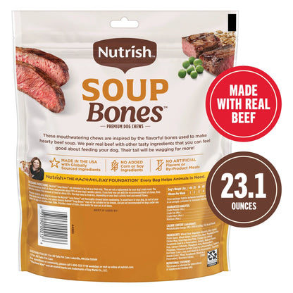 Rachael Ray Premium Soup Bones Dog Chews with Real Beef & Barley - 11 Delicious Treats!
