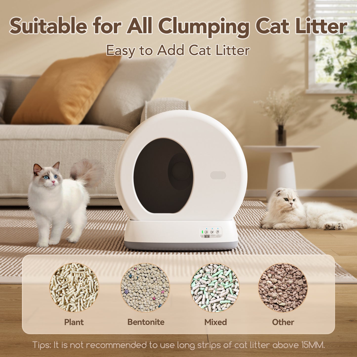 Revolutionary Self-Cleaning Cat Litter Box with APP Control, Safety Sensors, and Odor Isolation for Ultimate Pet Care