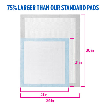 Heavy Duty XXL Dog Pads, Absorbent Pet Training and Puppy Pads, 26 X 30 In, - 30 Pads