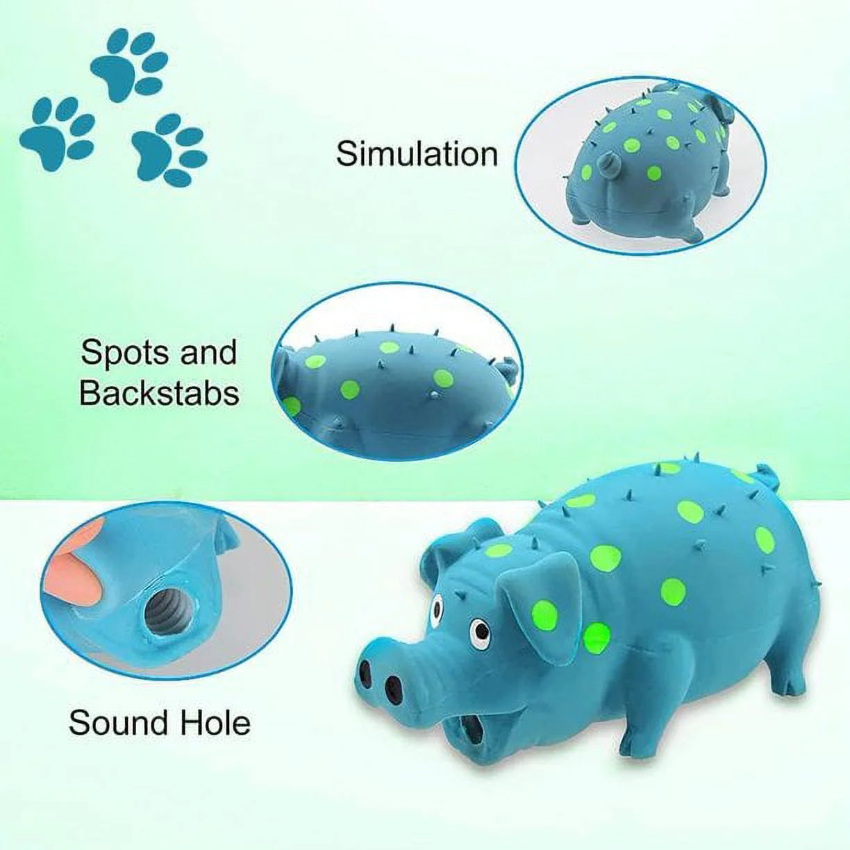 Exciting Blue Pig Squeaky Dog Toy - Perfect for Chewing, Anxiety Relief, and Endless Fun!