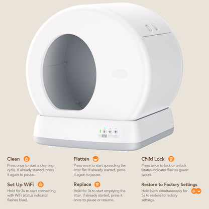 Revolutionary Self-Cleaning Cat Litter Box with APP Control, Safety Sensors, and Odor Isolation for Ultimate Pet Care