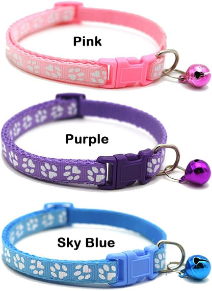12-Pack Adjustable Breakaway ID Collars with Bells for Newborn Puppies and Kittens - Perfect for Easy Identification!
