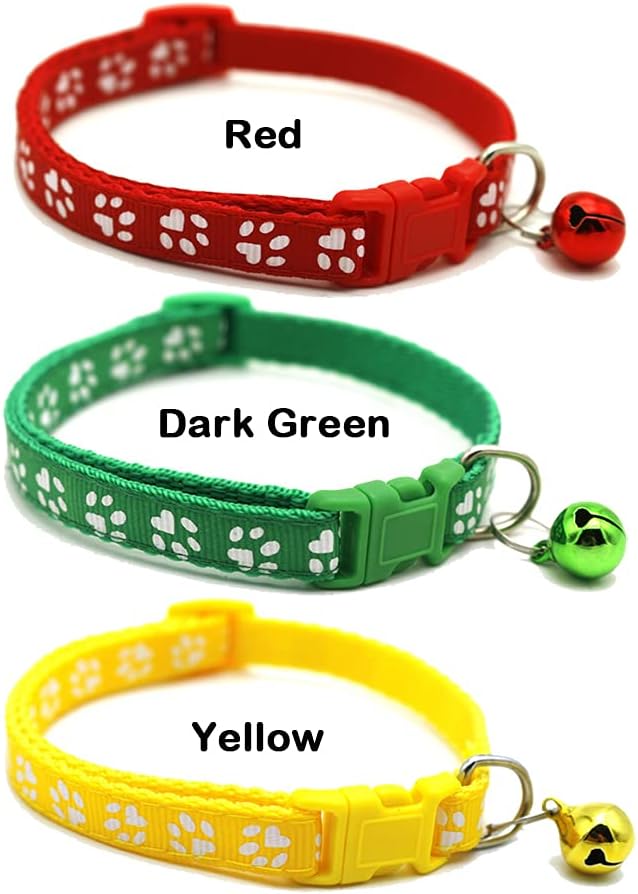 12-Pack Adjustable Breakaway ID Collars with Bells for Newborn Puppies and Kittens - Perfect for Easy Identification!