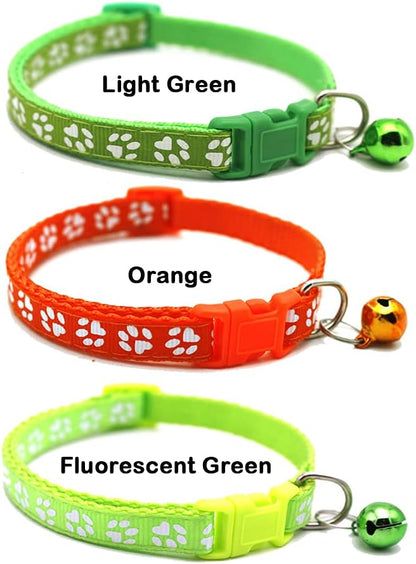 12-Pack Adjustable Breakaway ID Collars with Bells for Newborn Puppies and Kittens - Perfect for Easy Identification!