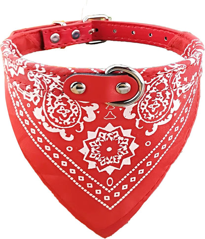 Stylish Red Bandana Collar for Medium Male Puppies