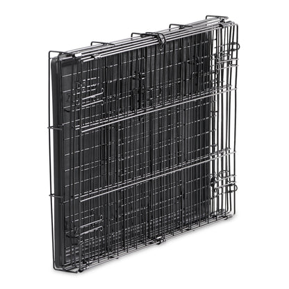 Premium Foldable 48" Dog Wire Crate with Divider & Leak-Proof Tray - Perfect for Training & Travel