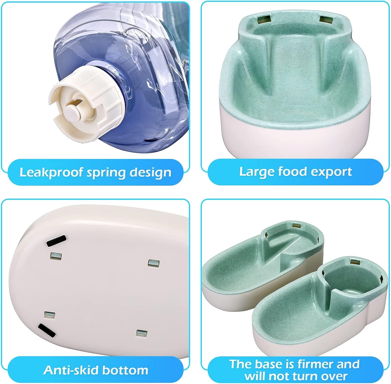 Automatic Pet Feeder and Water Dispenser Set - Perfect for Small to Medium Dogs and Cats with 1 Gallon Capacity Each