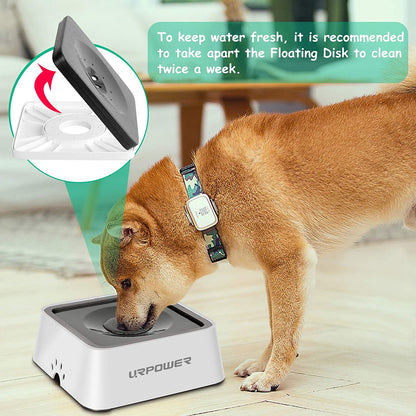 2.5L No-Spill Dog Water Bowl - Large Capacity Splash-Proof Pet Dispenser for Messy Drinkers, Perfect for Travel with Dogs and Cats