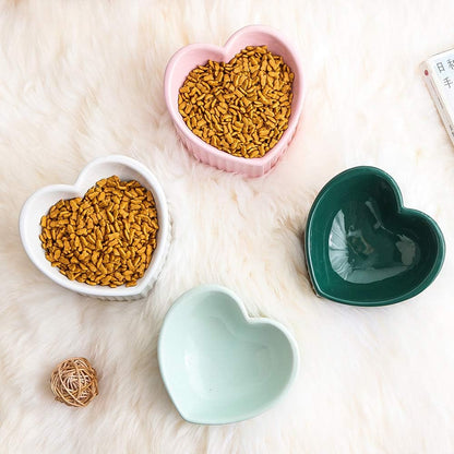 Elevated White Ceramic Cat Bowls: Stress-Free Feeding with Backflow Prevention, Whisker-Friendly Design, and Safe for Your Feline Friends