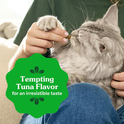 Cat Treats, Veterinarian-Recommended Adult Natural Dental Cat Treats, Tempting Tuna Flavor, 9.75 Oz. Tub