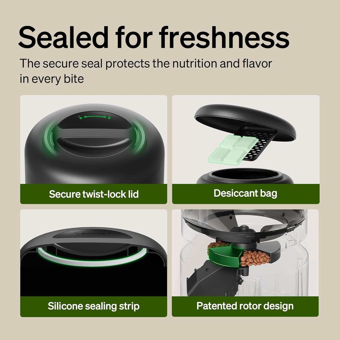 Revolutionize Your Pet's Mealtime with the 5L WiFi Automatic Pet Feeder – Freshness Preservation & Low Food Sensor for Up to 10 Meals a Day in Sleek Granary Black