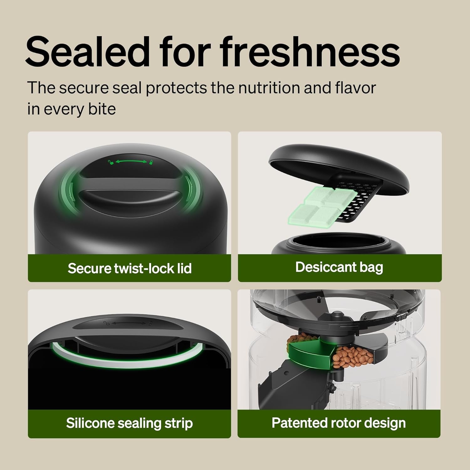 Revolutionize Your Pet's Mealtime with the 5L WiFi Automatic Pet Feeder – Freshness Preservation & Low Food Sensor for Up to 10 Meals a Day in Sleek Granary Black