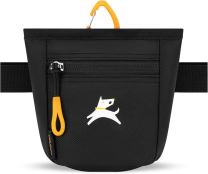 Goodie Treat Bag, Dog Treat Pouch, Waist Belt Clip for Hands-Free Training, Magnetic Closure, Dog Training and Behavior Aids, Three Ways to Wear (Raven S'25)