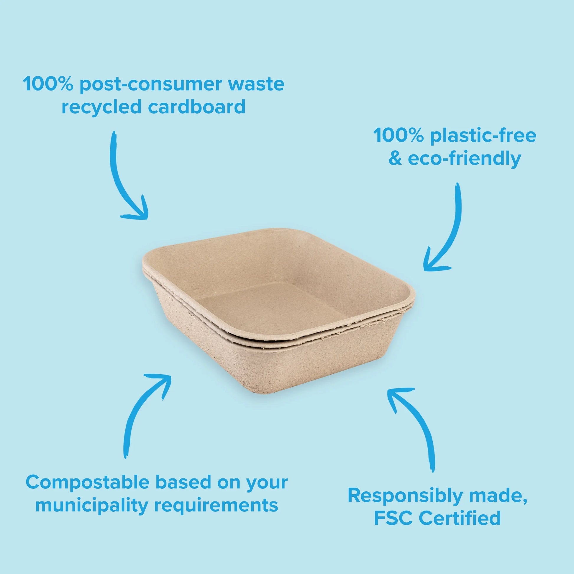 Eco-Friendly Large Cat Litter Box Sifter with Scoop - 6 Pack for Effortless Cleanup!