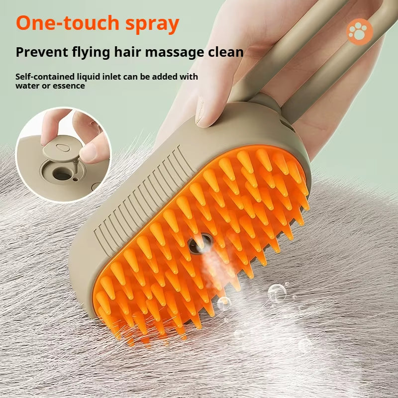 Ultimate Pet Spray Massage Comb - Effortless One-Button Hair Removal Brush for Cats & Dogs