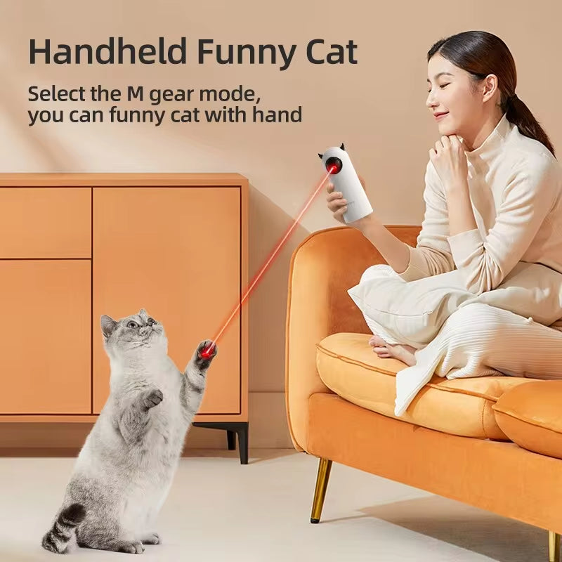 Interactive LED Laser Cat Toy - Automatic Smart Teaser for Indoor Fun!