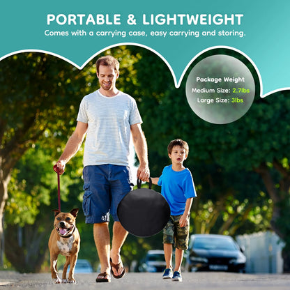 Portable Foldable Pet Playpen - Versatile Indoor/Outdoor Exercise Kennel with Removable Shade Cover for Dogs and Cats (Medium)