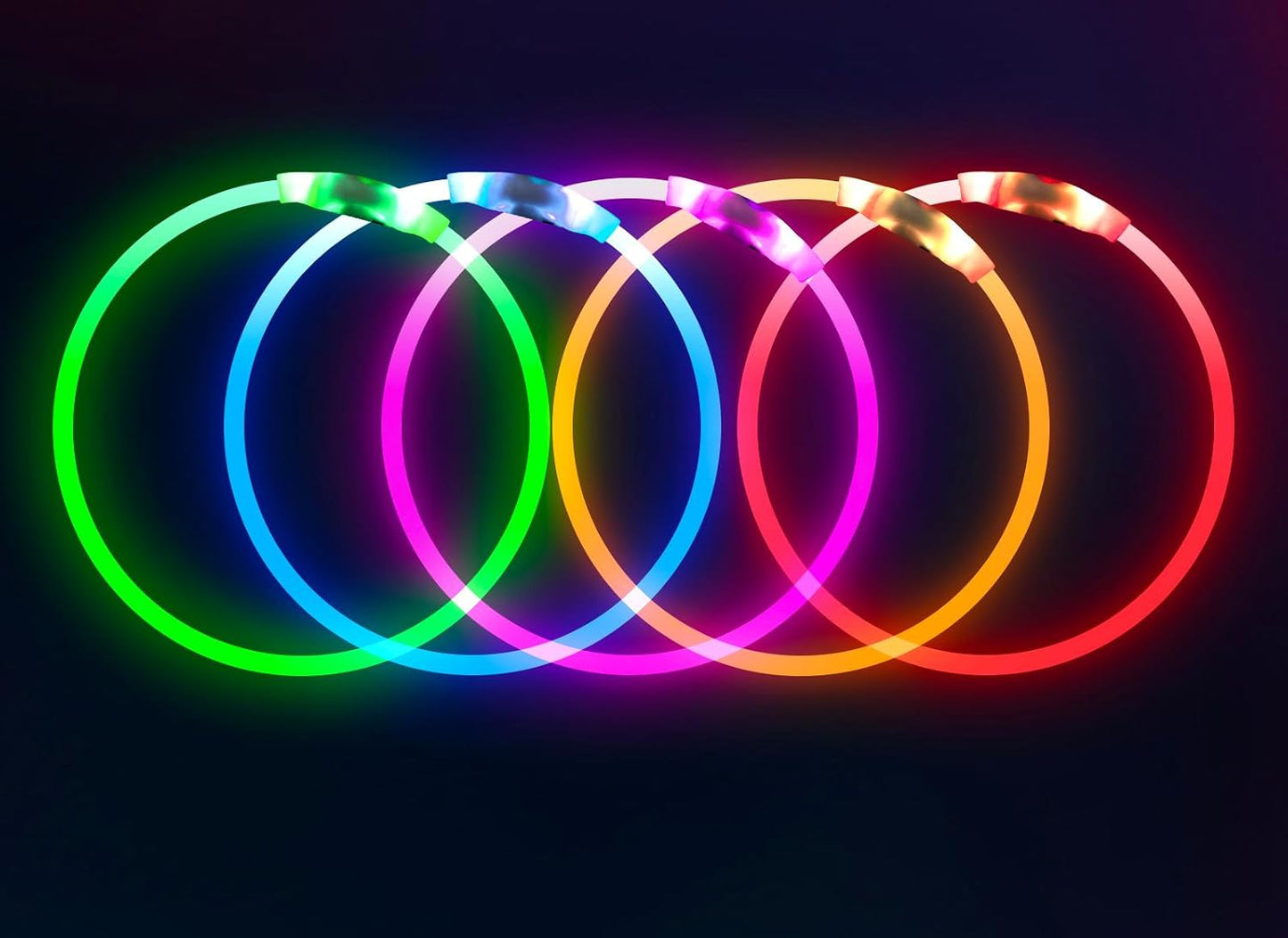 USB Rechargeable LED Dog Collar - Illuminated Safety Necklace for Small, Medium, and Large Dogs (Blue)