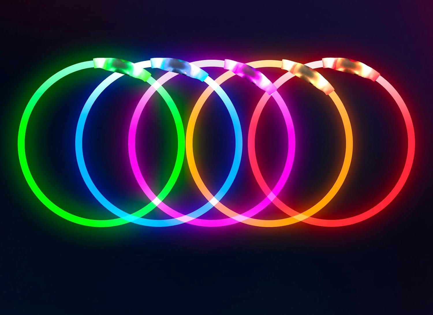 USB Rechargeable LED Dog Collar - Illuminated Safety Necklace for Small, Medium, and Large Dogs (Blue)
