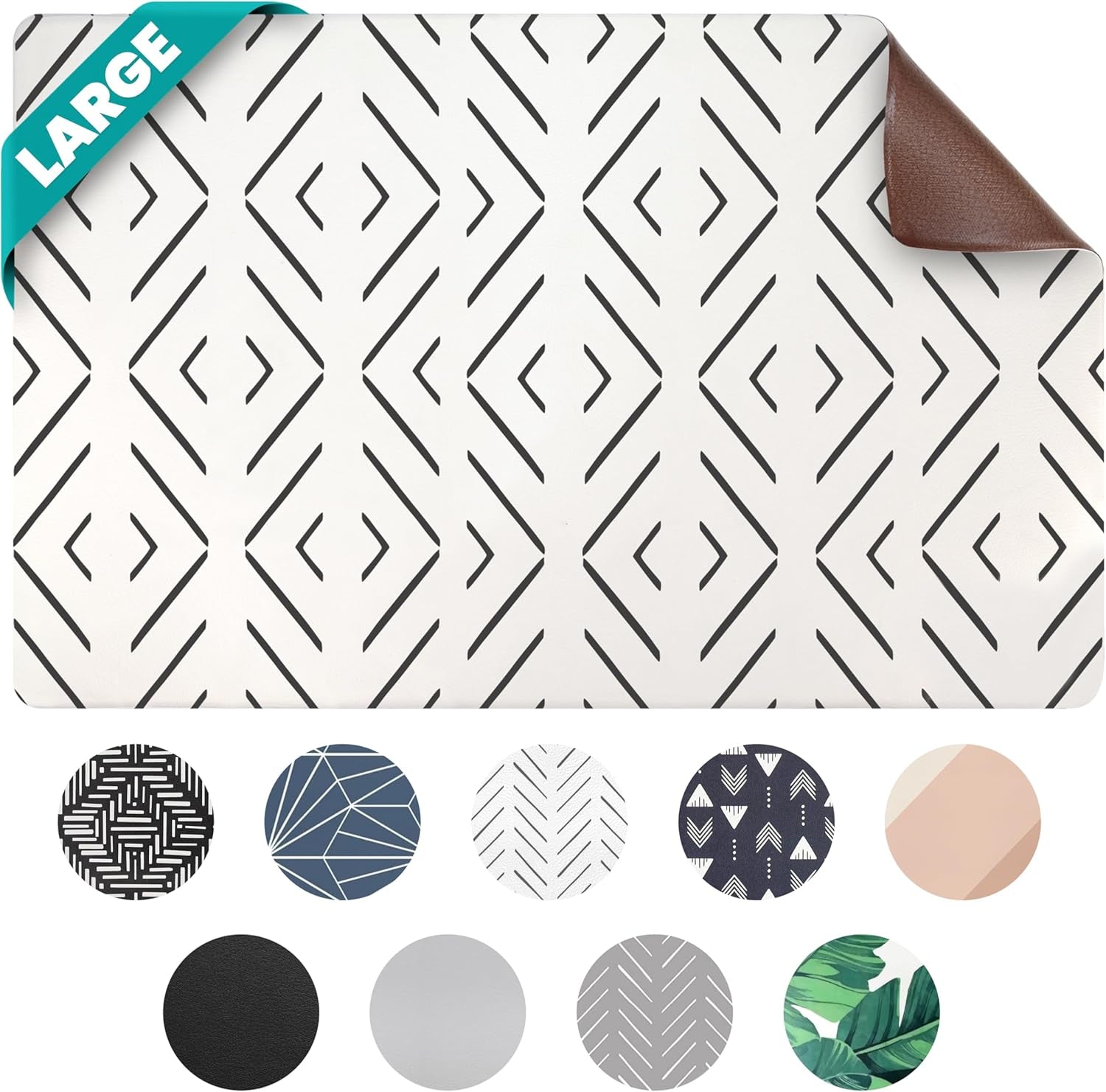 Premium Large Dog and Cat Feeding Mat - Waterproof, Non-Slip Design for Food and Water Bowls - Easy to Clean Pet Mat
