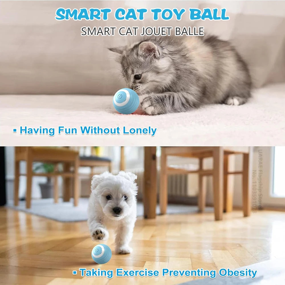 Endless Fun for Your Feline: Interactive Electric Rolling Ball Toy!