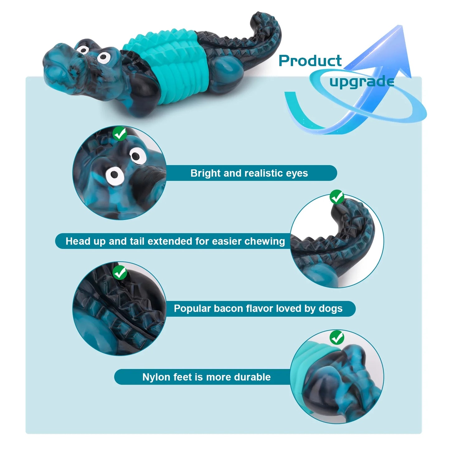 Indestructible Dog Toys for Aggressive Chewers - Durable Chewing Toys for Large Breeds in Blue