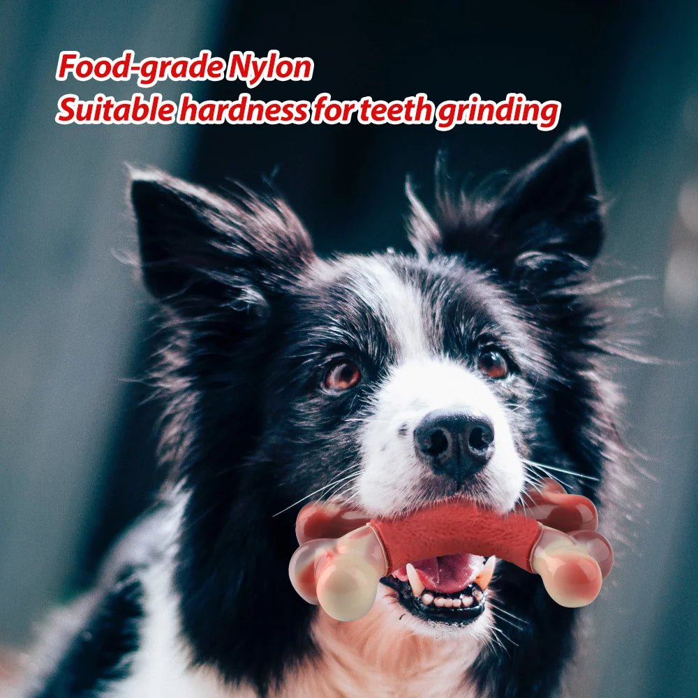 Ultimate Large Dog Chew Toy for Aggressive Chewers - Indestructible Beef-Flavored Bone for Heavy Chewing Fun!